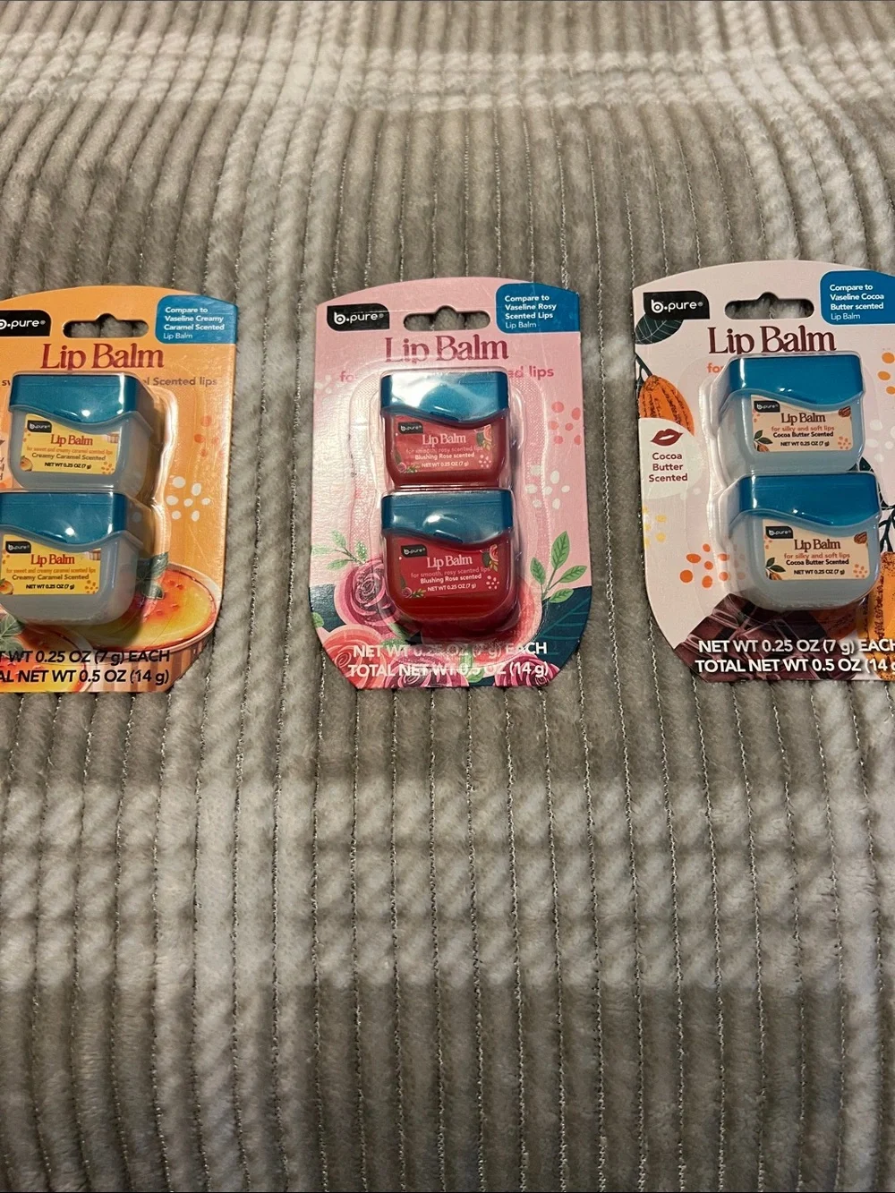 Lip Balm Duo Pack — Pink, Peach & Cream Shades